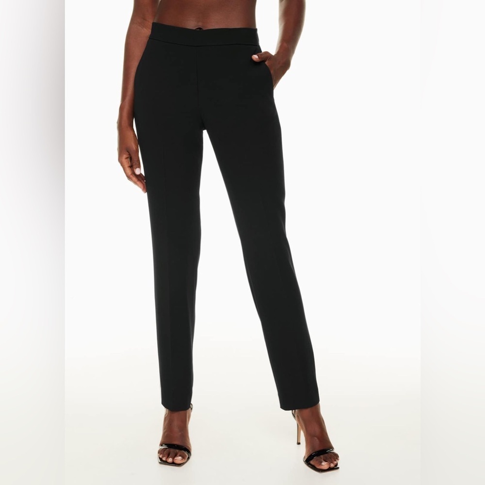 147. Babaton Aritzia Women’s Black Straight-Leg Ponte Work Pants Casual Size 6